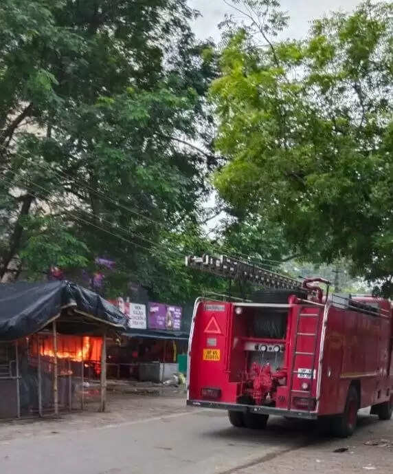 Varanasi : कैंट की मीट मार्केट में शार्ट सर्किट से लगी भीषण आग, सात दुकानें और 10 बाइक जलकर खाक