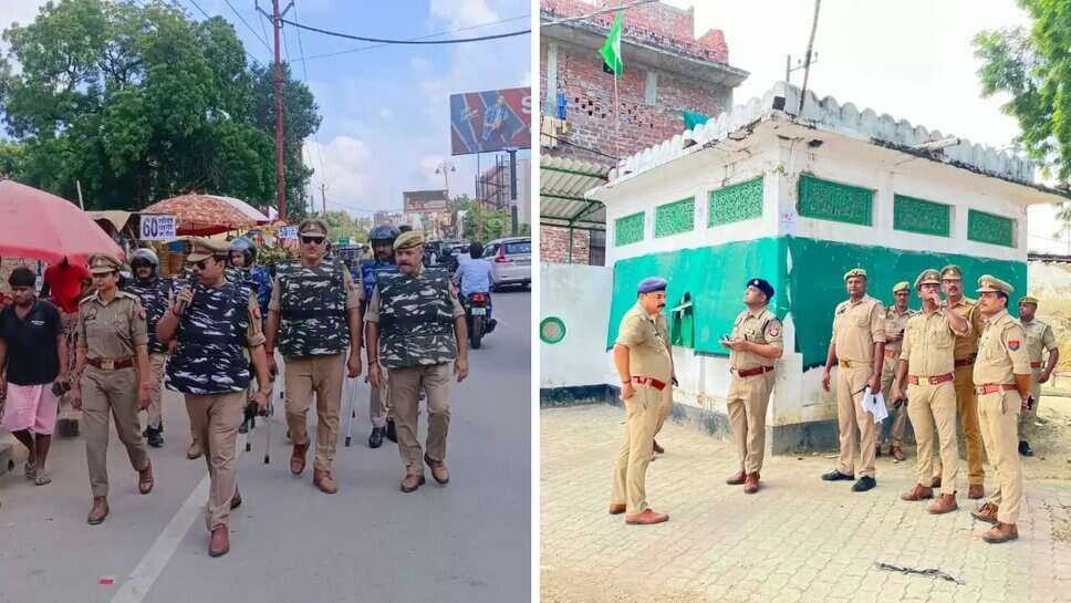 Varanasi Police: जुमे की नमाज को लेकर अलर्ट, कमिश्नरेट पुलिस ने काशी में किया फ्लैग मार्च