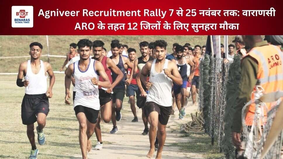 Agniveer Recruitment Rally 7 से 25 नवंबर तक: वाराणसी ARO के तहत 12 जिलों के लिए सुनहरा मौका