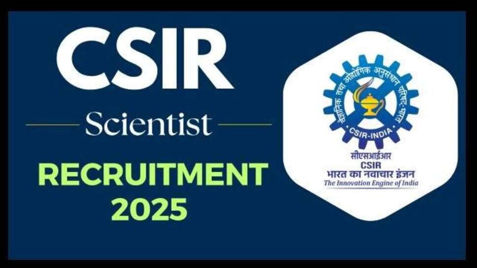 सीएसआईआर भर्ती 2025: जूनियर सचिवालय सहायक और स्टेनोग्राफर के पदों पर आवेदन जारी, जानें पूरी जानकारी