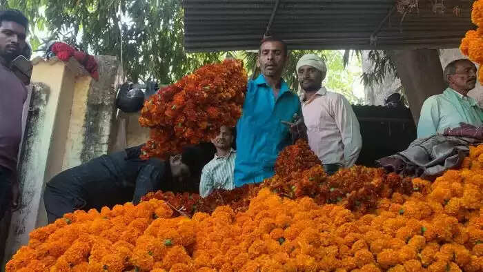 Navratri 2025 : इंग्लिशिया लाइन फूल मंडी मार्केट में त्योहार से पहले फूलों की कीमतों में उछाल