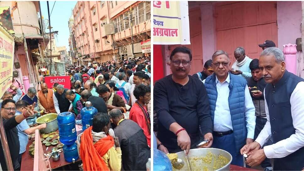 माघ पूर्णिमा स्नान कर लौटे श्रद्धालुओं ने चखा संकल्प अन्न क्षेत्र का प्रसाद, जल सेवा और भंडारे में उमड़ी भीड़