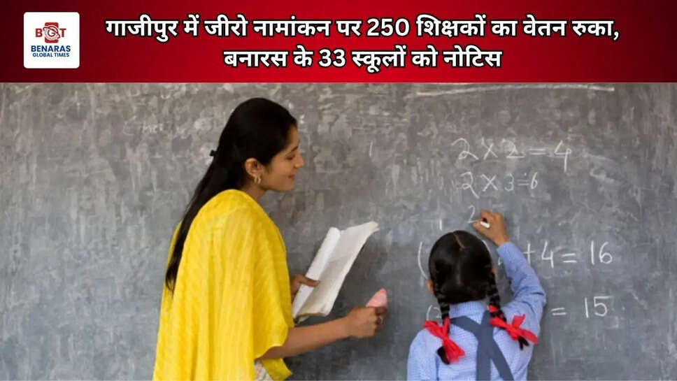  गाजीपुर में जीरो नामांकन पर 250 शिक्षकों का वेतन रुका, बनारस के 33 स्कूलों को नोटिस