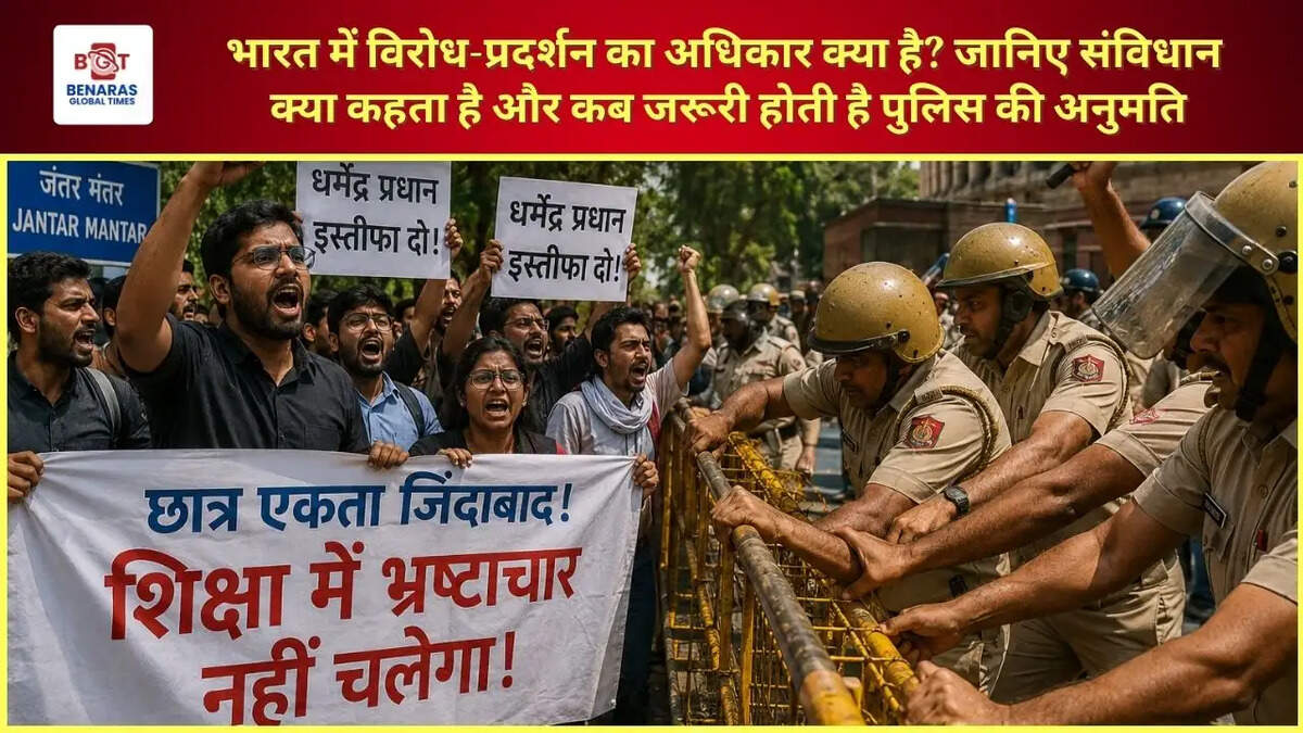  भारत में विरोध-प्रदर्शन का अधिकार क्या है? जानिए संविधान क्या कहता है और कब जरूरी होती है पुलिस की अनुमति