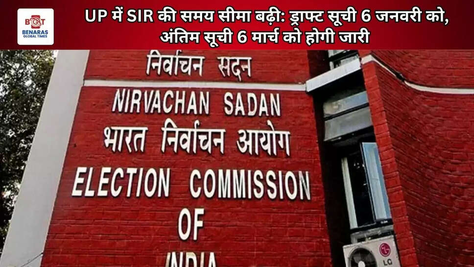  UP में SIR की समय सीमा बढ़ी: ड्राफ्ट सूची 6 जनवरी को, अंतिम सूची 6 मार्च को होगी जारी&nbsp;