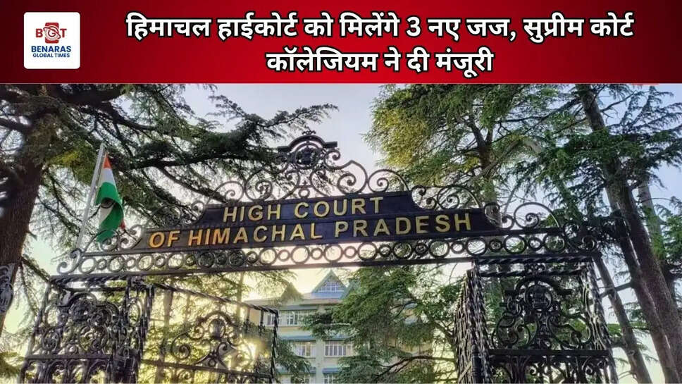 हिमाचल हाईकोर्ट को मिलेंगे 3 नए जज, सुप्रीम कोर्ट कॉलेजियम ने दी मंजूरी