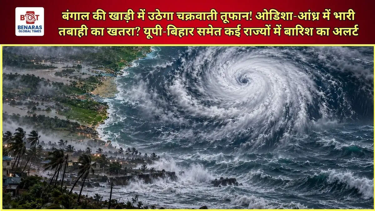 बंगाल की खाड़ी में उठेगा चक्रवाती तूफान! ओडिशा-आंध्र में भारी तबाही का खतरा? यूपी-बिहार समेत कई राज्यों में बारिश का अलर्ट