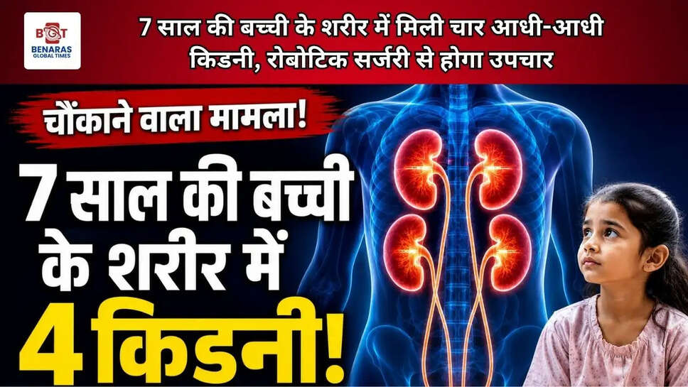  7 साल की बच्ची के शरीर में मिली चार आधी-आधी किडनी, रोबोटिक सर्जरी से होगा उपचार