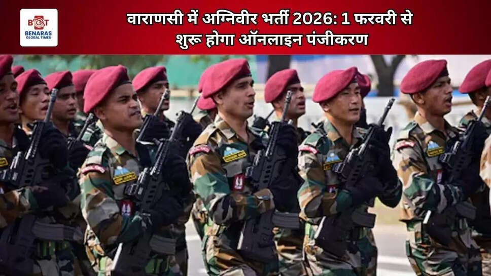  वाराणसी में अग्निवीर भर्ती 2026: 1 फरवरी से शुरू होगा ऑनलाइन पंजीकरण