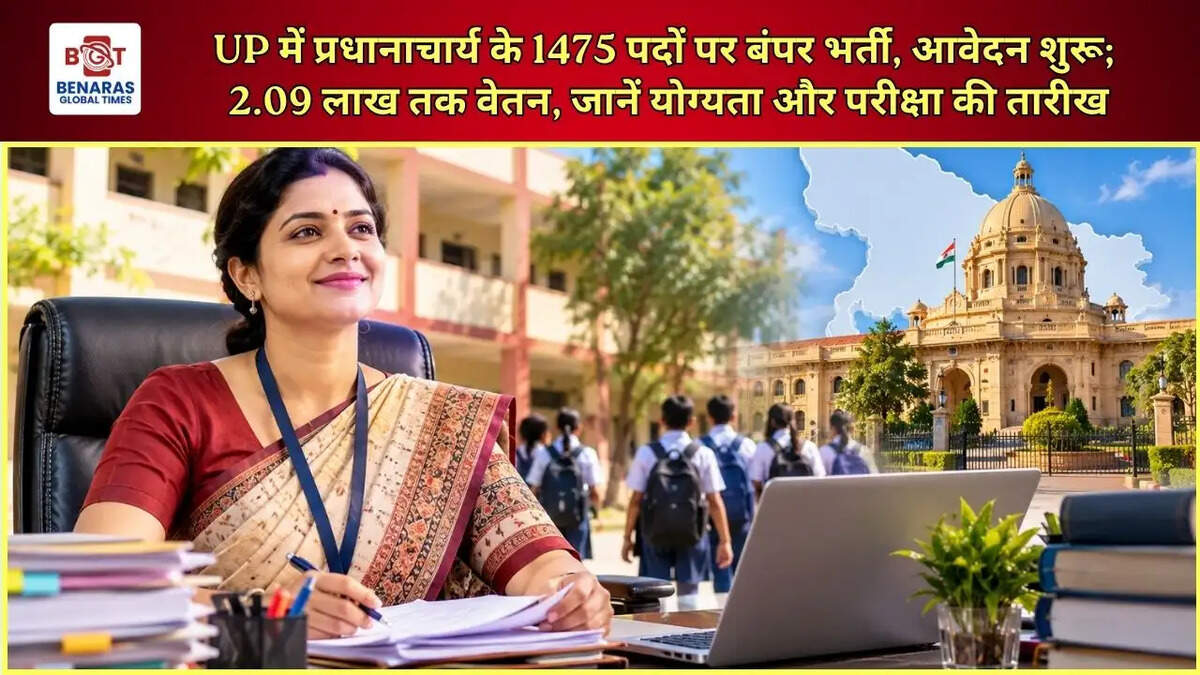  UP में प्रधानाचार्य के 1475 पदों पर बंपर भर्ती, आवेदन शुरू; 2.09 लाख तक वेतन, जानें योग्यता और परीक्षा की तारीख
