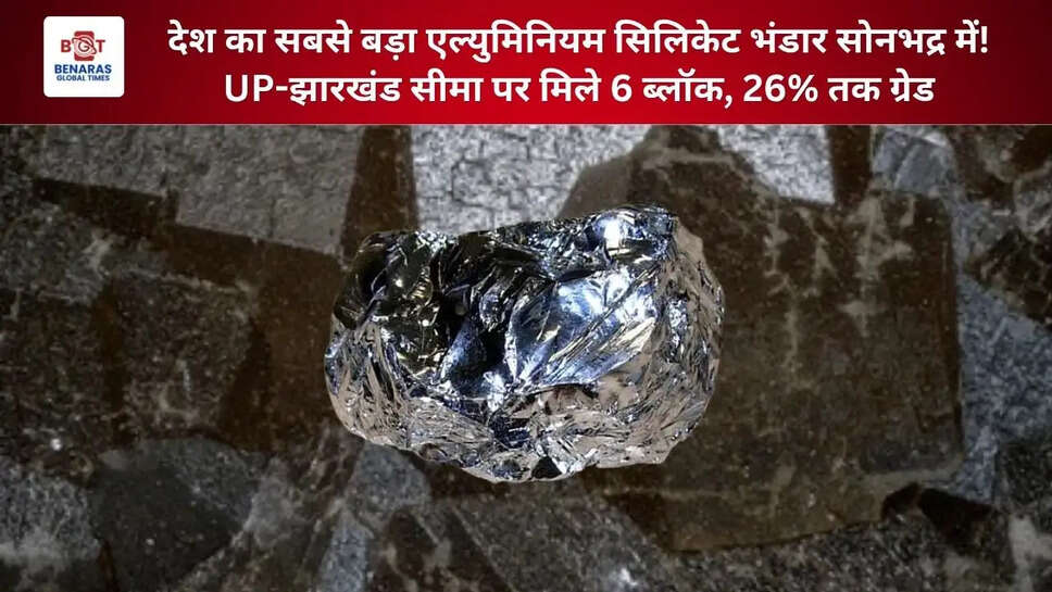  देश का सबसे बड़ा एल्युमिनियम सिलिकेट भंडार सोनभद्र में! UP-झारखंड सीमा पर मिले 6 ब्लॉक, 26% तक ग्रेड