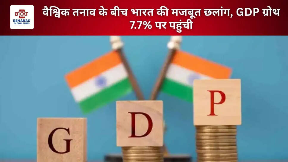 वैश्विक तनाव के बीच भारत की मजबूत छलांग, GDP ग्रोथ 7.7% पर पहुंची