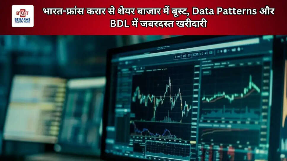 भारत-फ्रांस करार से शेयर बाजार में बूस्ट, Data Patterns और BDL में जबरदस्त खरीदारी