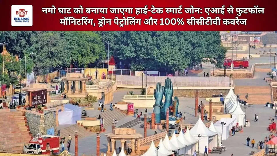  नमो घाट को बनाया जाएगा हाई-टेक स्मार्ट जोन : एआई से फुटफॉल मॉनिटरिंग, ड्रोन पेट्रोलिंग और 100% सीसीटीवी कवरेज