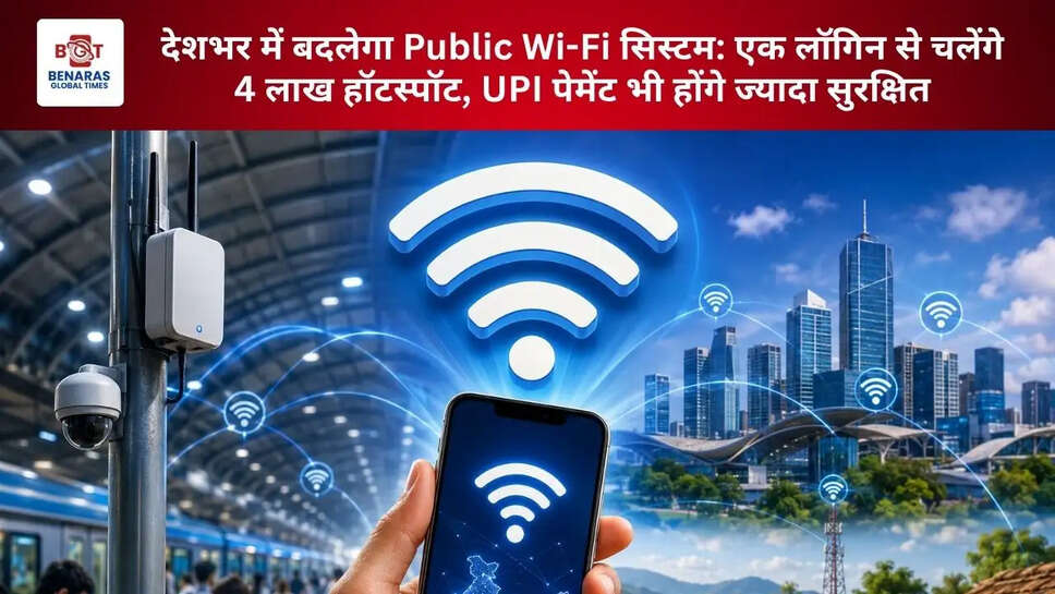  देशभर में बदलेगा Public Wi-Fi सिस्टम: एक लॉगिन से चलेंगे 4 लाख हॉटस्पॉट, UPI पेमेंट भी होंगे ज्यादा सुरक्षित