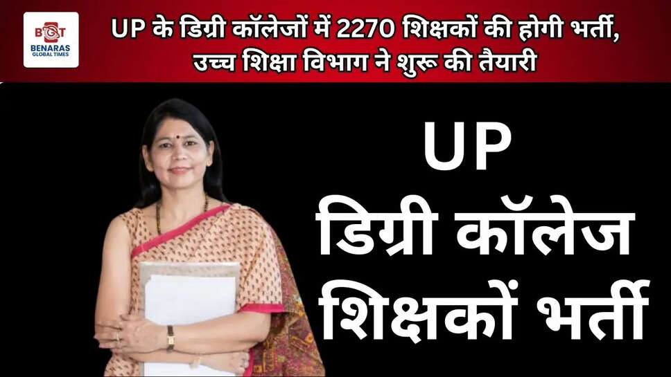 UP के डिग्री कॉलेजों में 2270 शिक्षकों की होगी भर्ती, उच्च शिक्षा विभाग ने शुरू की तैयारी