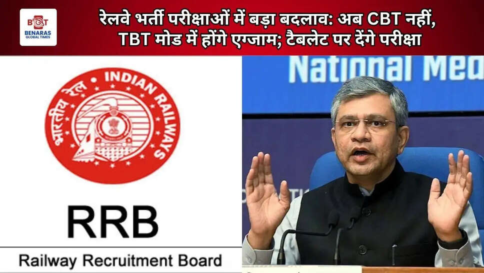  रेलवे भर्ती परीक्षाओं में बड़ा बदलाव: अब CBT नहीं, TBT मोड में होंगे एग्जाम; टैबलेट पर देंगे परीक्षा