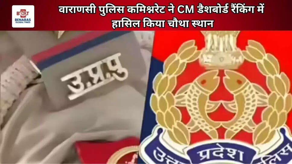  वाराणसी पुलिस कमिश्नरेट ने CM डैशबोर्ड रैंकिंग में हासिल किया चौथा स्थान