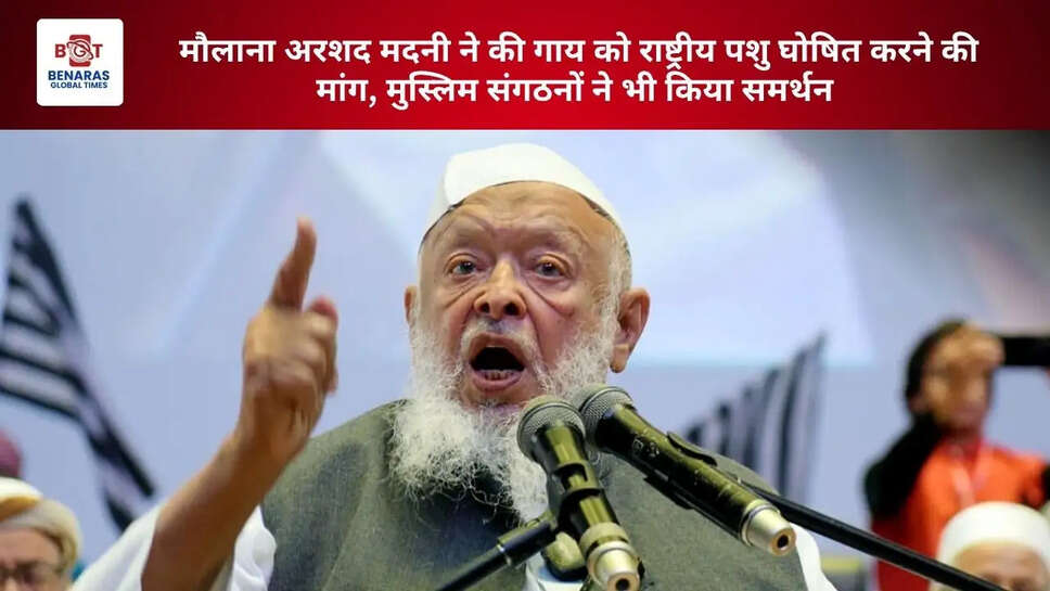 मौलाना अरशद मदनी ने की गाय को राष्ट्रीय पशु घोषित करने की मांग, मुस्लिम संगठनों ने भी किया समर्थन