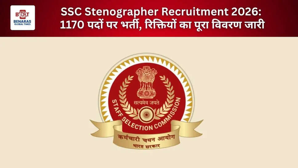  SSC Stenographer Recruitment 2026: 1170 पदों पर भर्ती, रिक्तियों का पूरा विवरण जारी