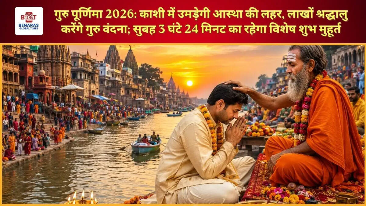  गुरु पूर्णिमा 2026: काशी में उमड़ेगी आस्था की लहर, लाखों श्रद्धालु करेंगे गुरु वंदना; सुबह 3 घंटे 24 मिनट का रहेगा विशेष शुभ मुहूर्त
