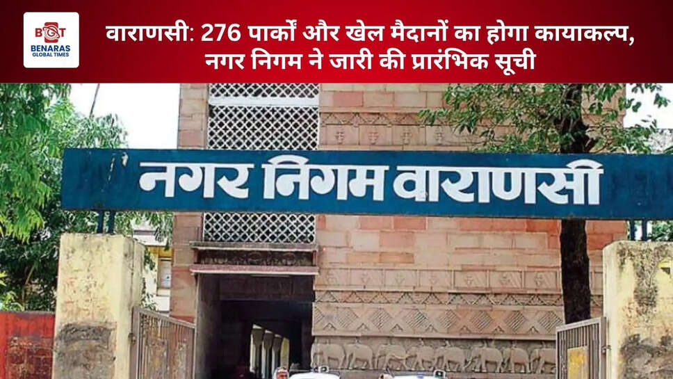  वाराणसी के 276 पार्कों और खेल मैदानों का होगा कायाकल्प, नगर निगम ने जारी की प्रारंभिक सूची