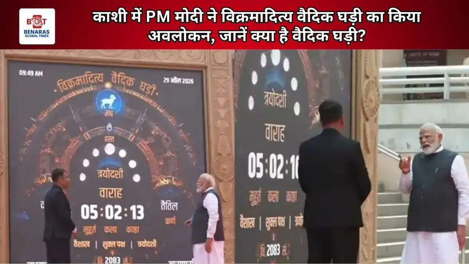  काशी में PM मोदी ने विक्रमादित्य वैदिक घड़ी का किया अवलोकन, जानें क्या है वैदिक घड़ी?