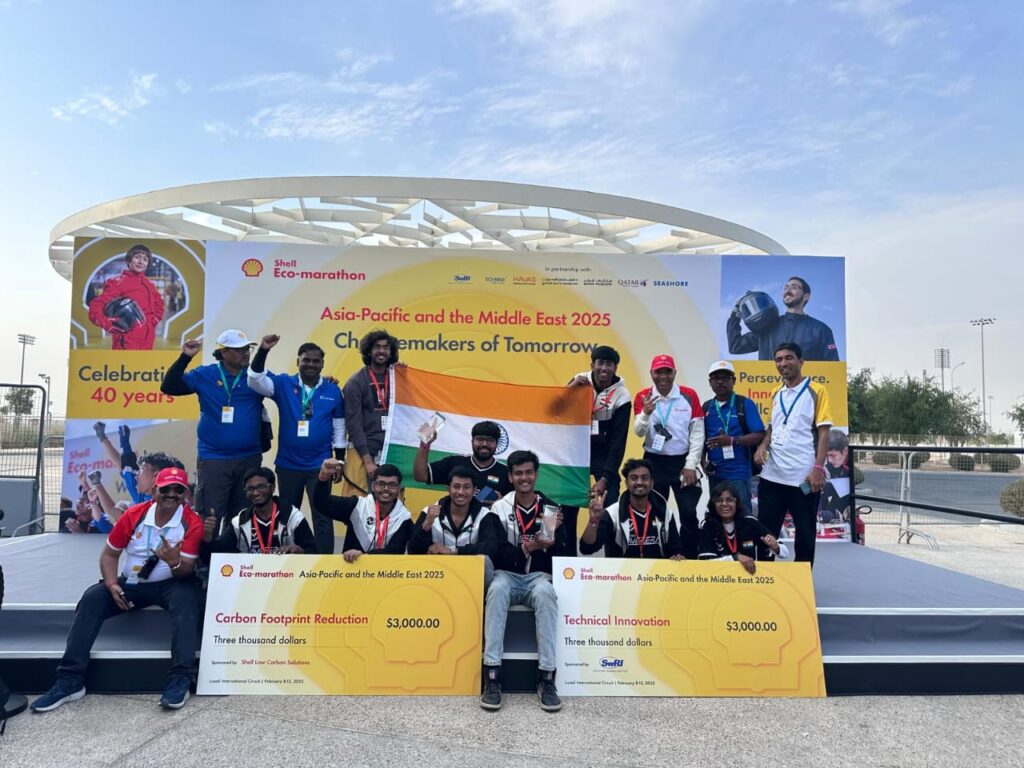 IIT (BHU) वाराणसी की टीम AVERERA ने Shell Eco-Marathon 2025 में जीते दो प्रमुख पुरस्कार IIT (BHU) वाराणसी की टीम AVERERA ने Shell Eco-Marathon 2025 में जीते दो प्रमुख पुरस्कार IIT (BHU) वाराणसी की टीम AVERERA ने Shell Eco-Marathon 2025 में जीते दो प्रमुख पुरस्कार