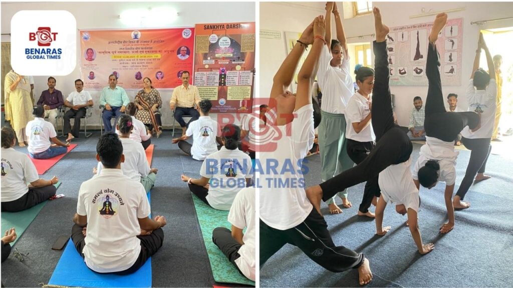 Kashi Vidyapith में योग का जोश! छात्रों ने सूर्य नमस्कार और ध्यान से बढ़ाया ऊर्जा और एकाग्रता Kashi Vidyapith