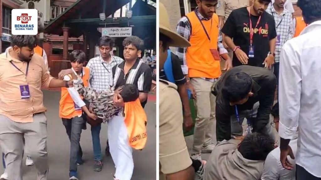 RCB विक्ट्री परेड से पहले चिन्नास्वामी स्टेडियम के बाहर भगदड़, 3 की मौत, कई घायल RCB विक्ट्री परेड से पहले चिन्नास्वामी स्टेडियम के बाहर भगदड़, 3 की मौत, कई घायल RCB विक्ट्री परेड से पहले चिन्नास्वामी स्टेडियम के बाहर भगदड़, 3 की मौत, कई घायल